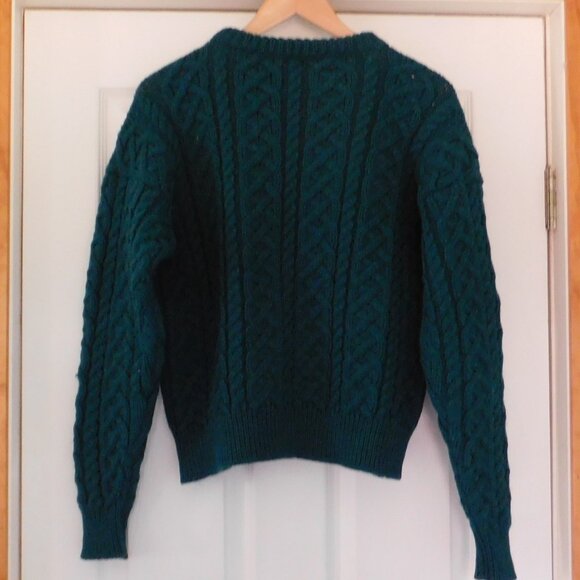 Vintage Rosmuc Wool Fisherman Sweater Men S Womens M Green Ireland - Picture 4 of 5